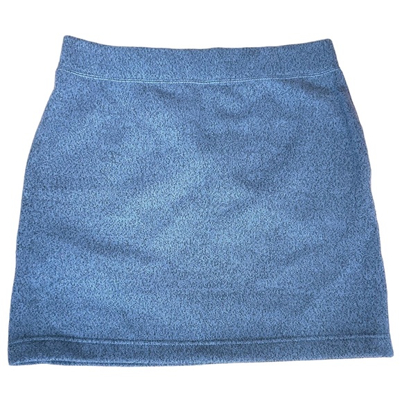 Woolrich Mini Skirt Blue Marled Knit Fleece Lined Hiking Skirt Women’s S… - Picture 4 of 13